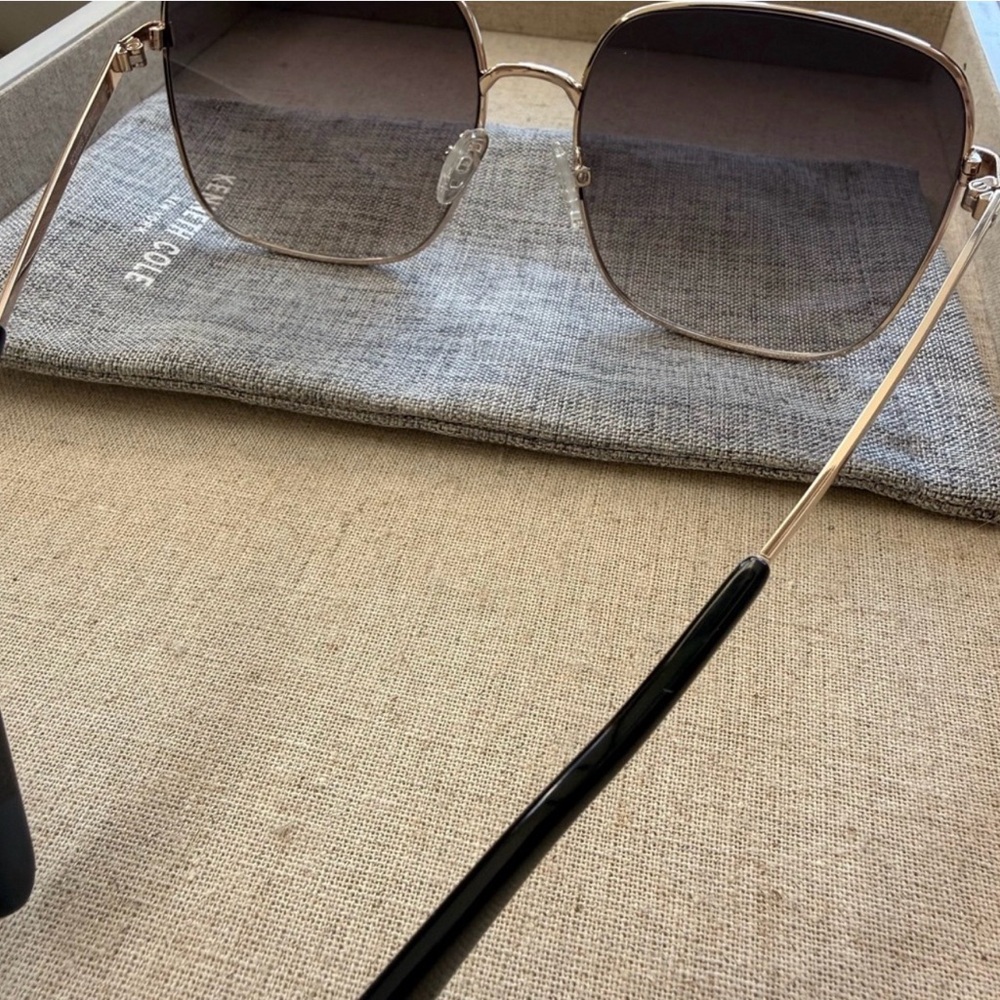 Kenneth Cole Black Square Sunglasses - Picture 3 of 8